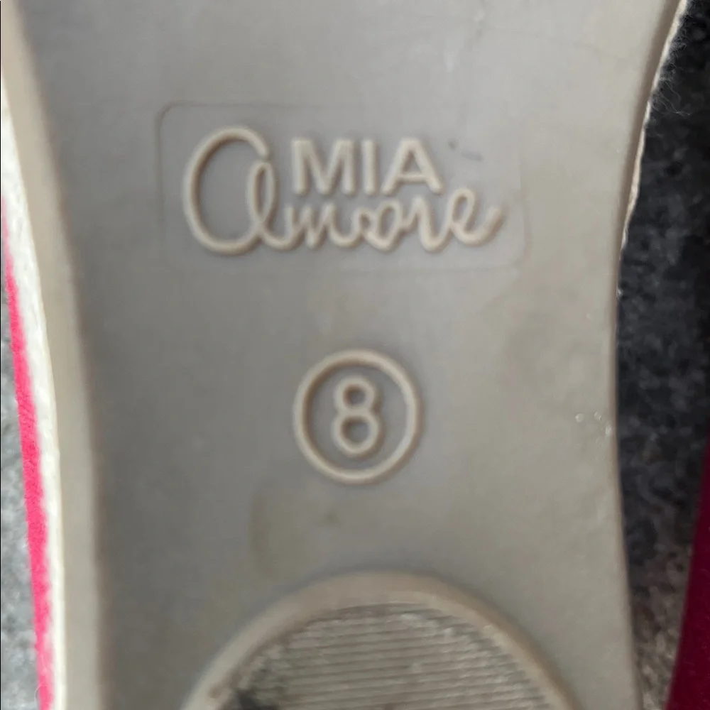 Mia Amore Franki Espadrille Wedge in Red Canvas w/ Memory Foam Sz 8